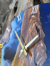 Care and display instructions for the blue resin wall clock