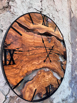 Care and installation guide for the rustic olive wood wall clock