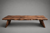Cedar coffee table legs and base detail showing solid joinery