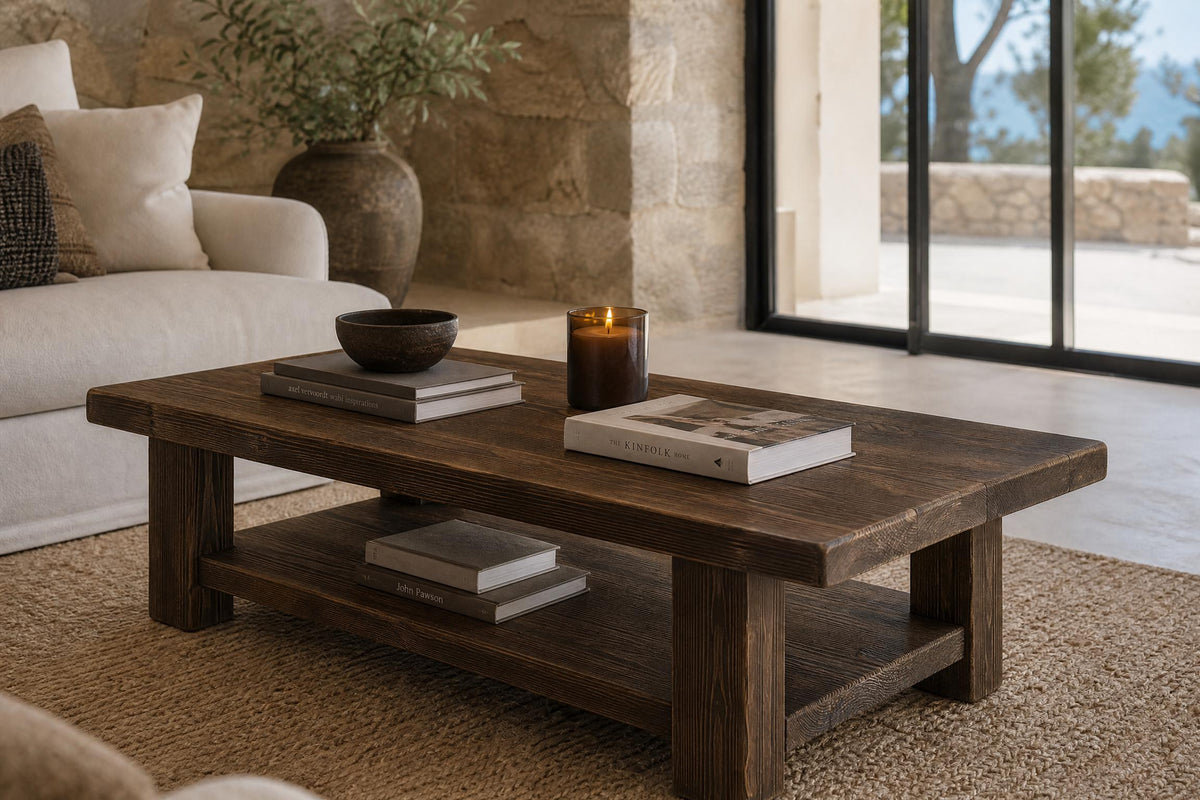 Close view of the cedar grain texture and rustic finish