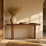 Size and dimension guide for the cedar console table