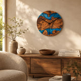 Care and hanging instructions for the ocean olive wood resin clock