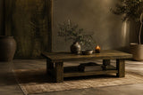Coffee table and end table shown together in matching finish