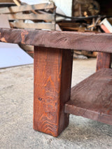 Cedar grain detail in warm daylight