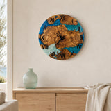 Coastal clock styled with neutral decor
