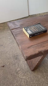 Cedar coffee table in the workshop